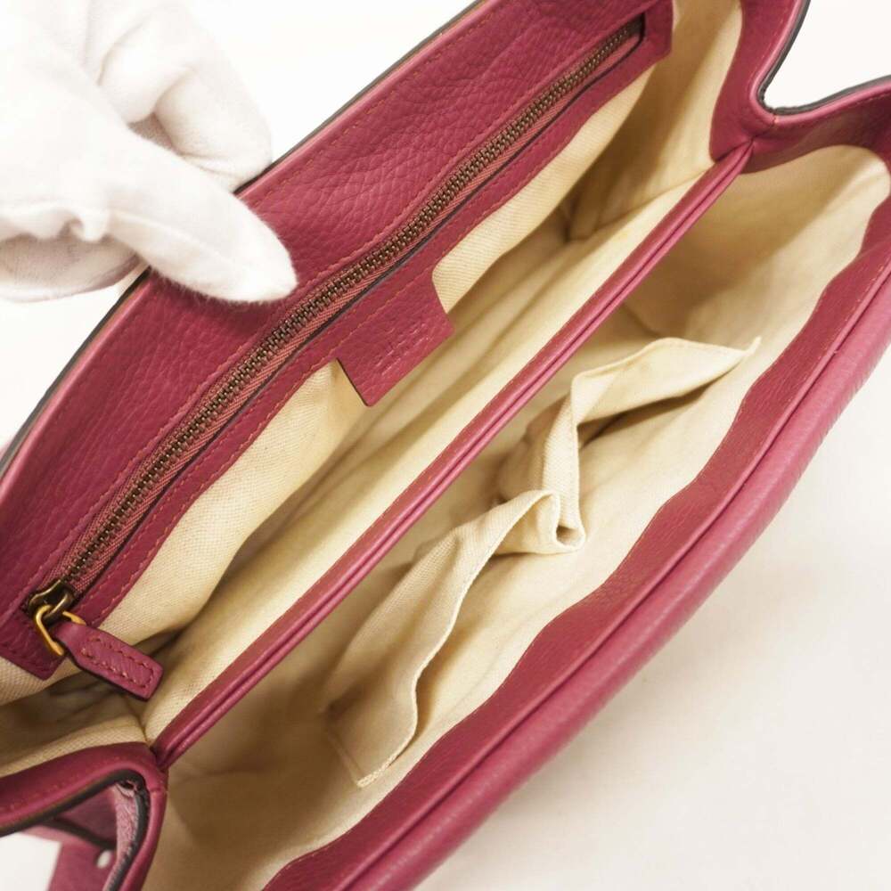 GUCCI Pink Leather GG Marmont Shoulder Bag - Picture 4 of 12